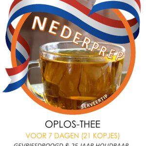Oplos-thee voor 7 dagen (21 kopjes) | gevriesdroogd 25 jaar houdbaar noodrantsoen | NEDERPREP