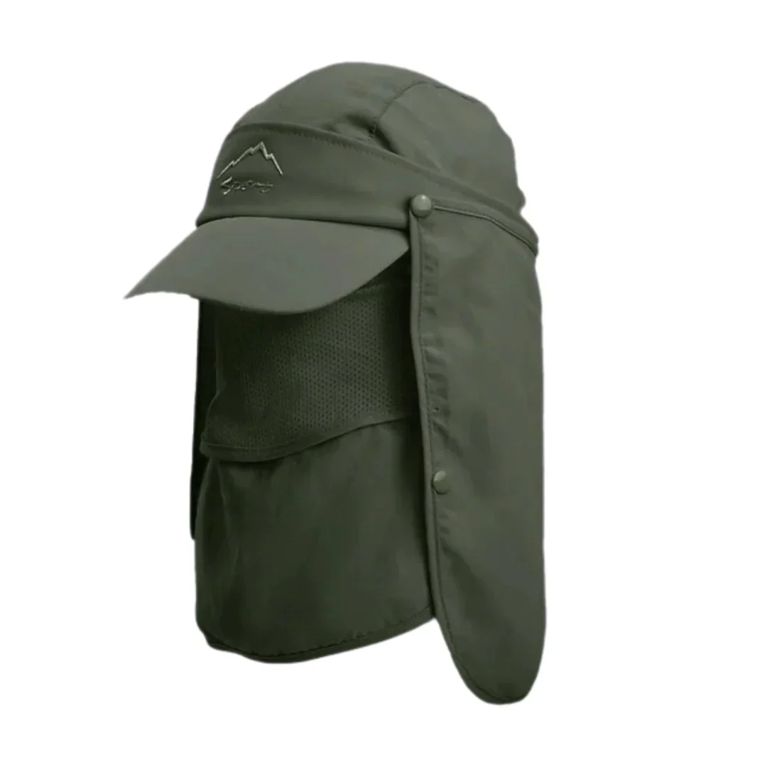 Lucien – Unisex 3-in-1 UV-vissershoed met nek- en gezichtsbedekking