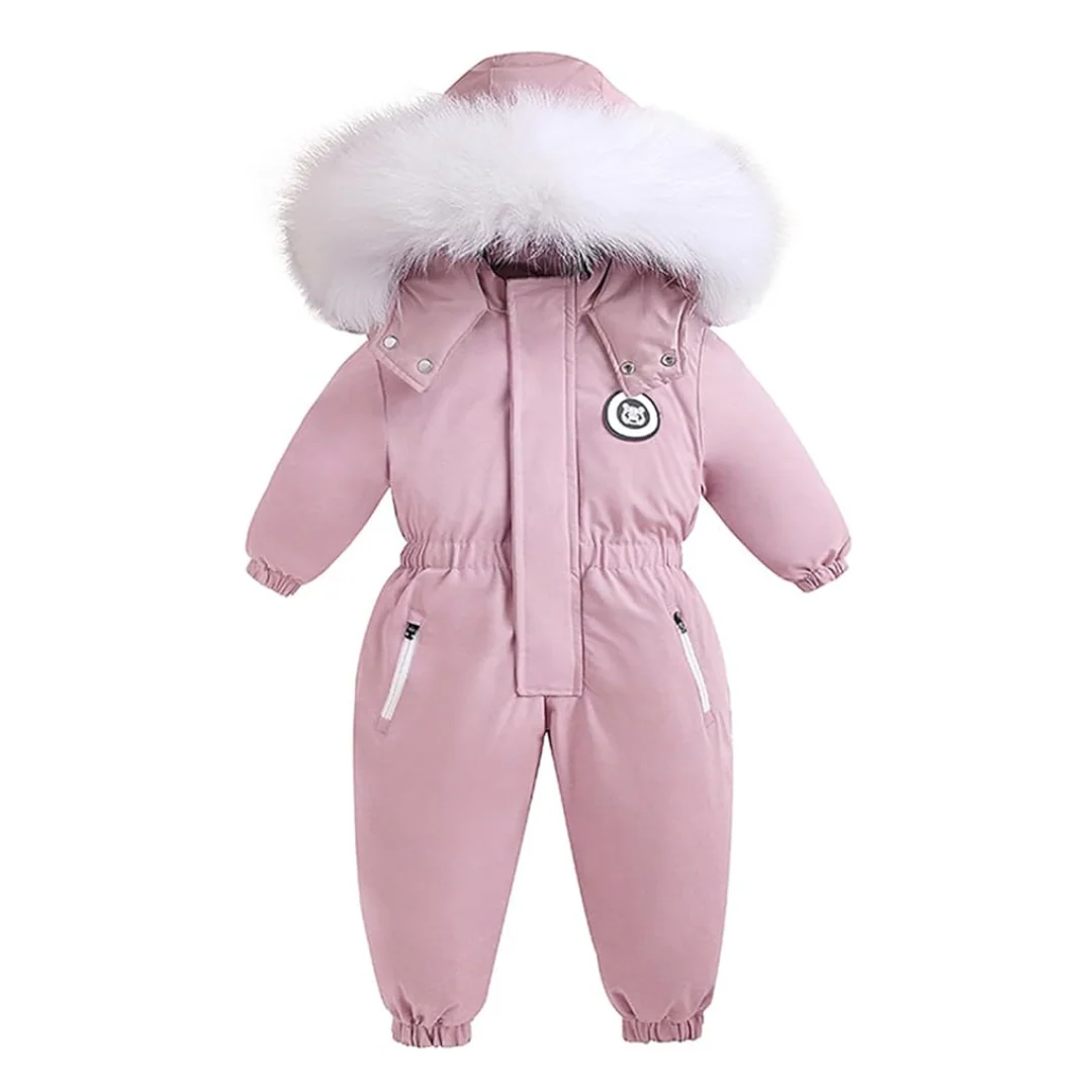 Baby Winter Romper – Geschikt tot -30°C – met Capuchon & Imitatiebont - Afbeelding 5