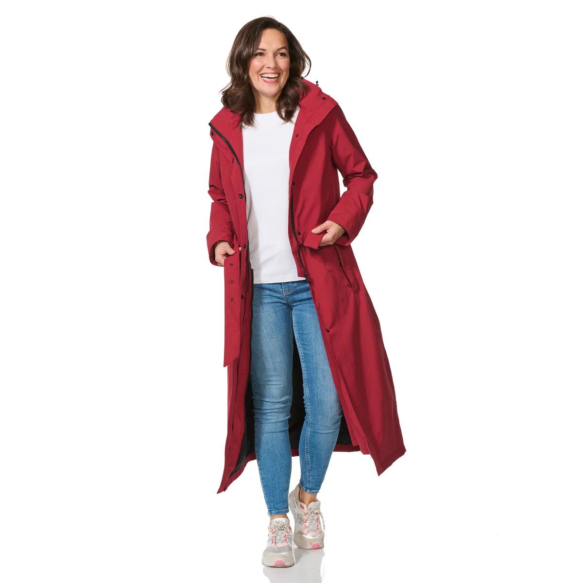 Happy Rainy Days Extra Lange Regenjas Montreal Donkerrood - Afbeelding 7