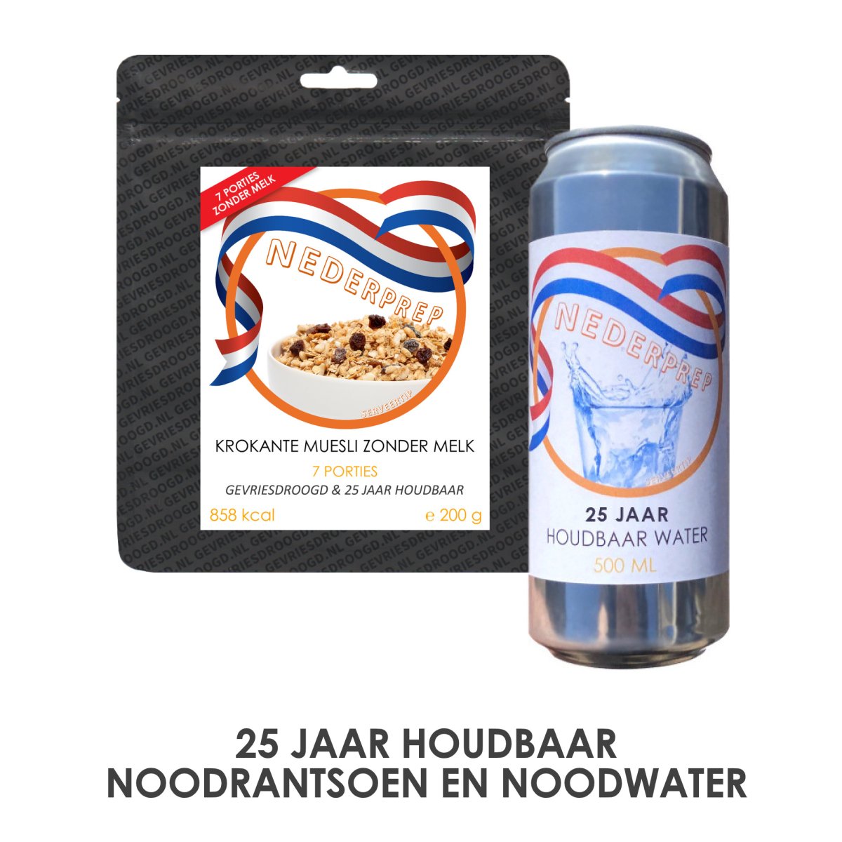 Noodpakket ‘denk vooruit’ met EHBO, radio, zaklamp, noodrantsoen, fluitje, powerbank, overlevingspakket oorlog & stroomuitval, survivalset - Afbeelding 5