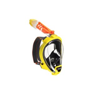 Oceanreef Aria QR+ Geel L Snorkelbril incl clip met glazen op sterkte