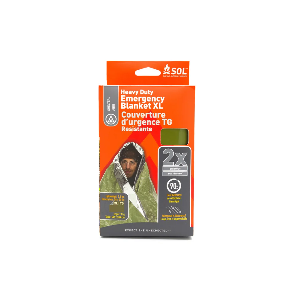 SOL • Thermisch nooddeken XL • Wind- & waterdicht 90% warmte - Afbeelding 2