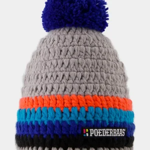 Classic Colorful Beanie | Grey Blue Orange