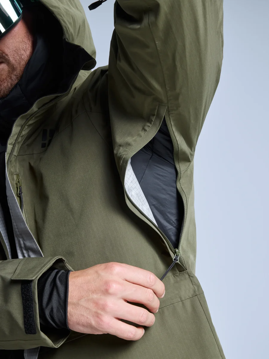 Freeride 3L Shell Jacket Men | Olive Green - Afbeelding 7