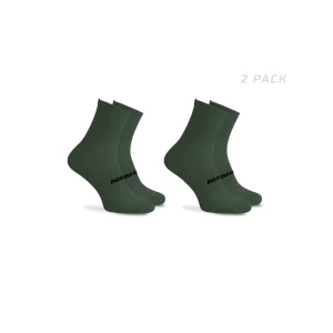 2-Pack Essential Fietssokken - Legergroen