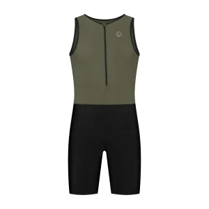 Florida Triathlon Pak Zonder Mouw - Zwart/Legergroen