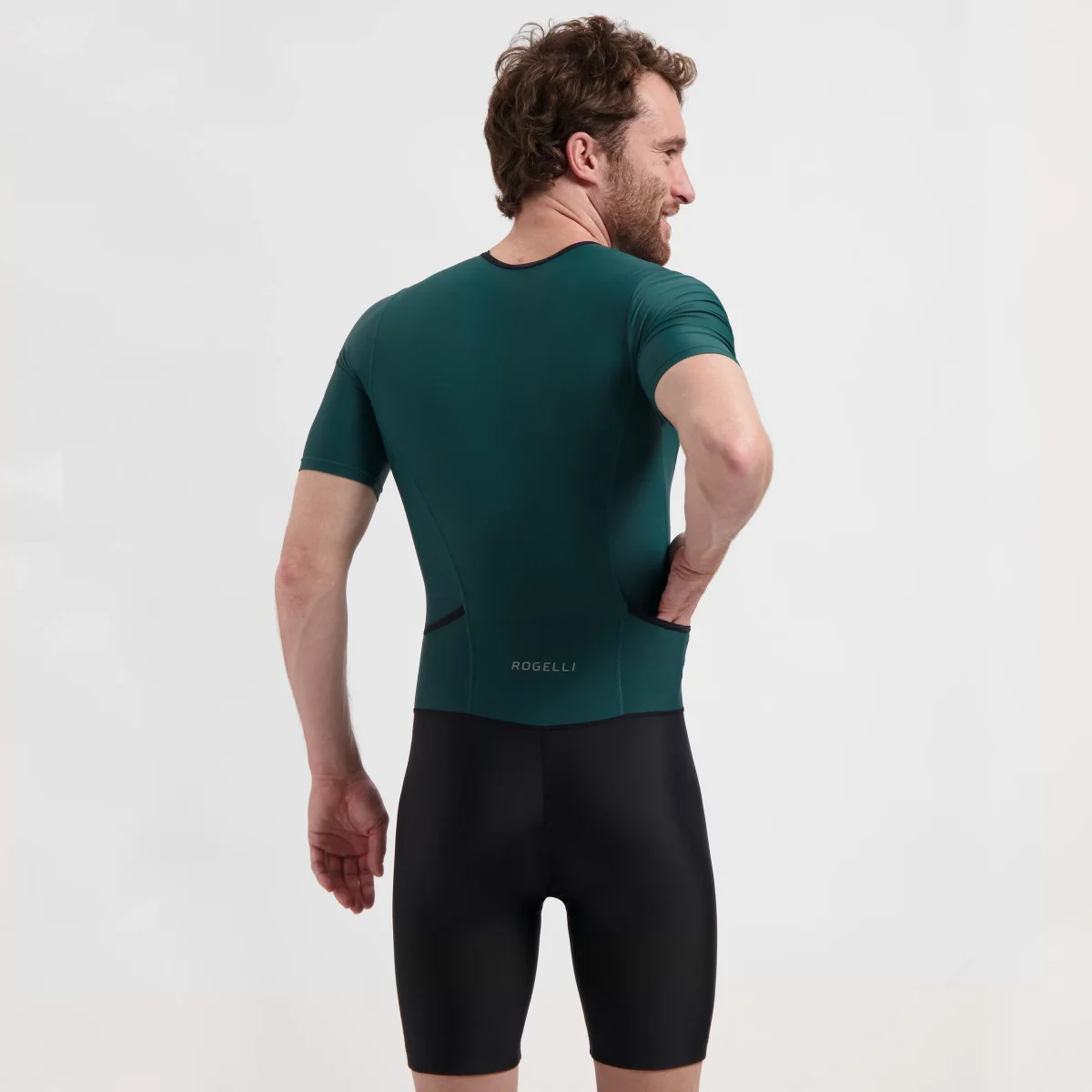 Florida triathlon pak korte mouw - Zwart/Donker Teal - Afbeelding 7