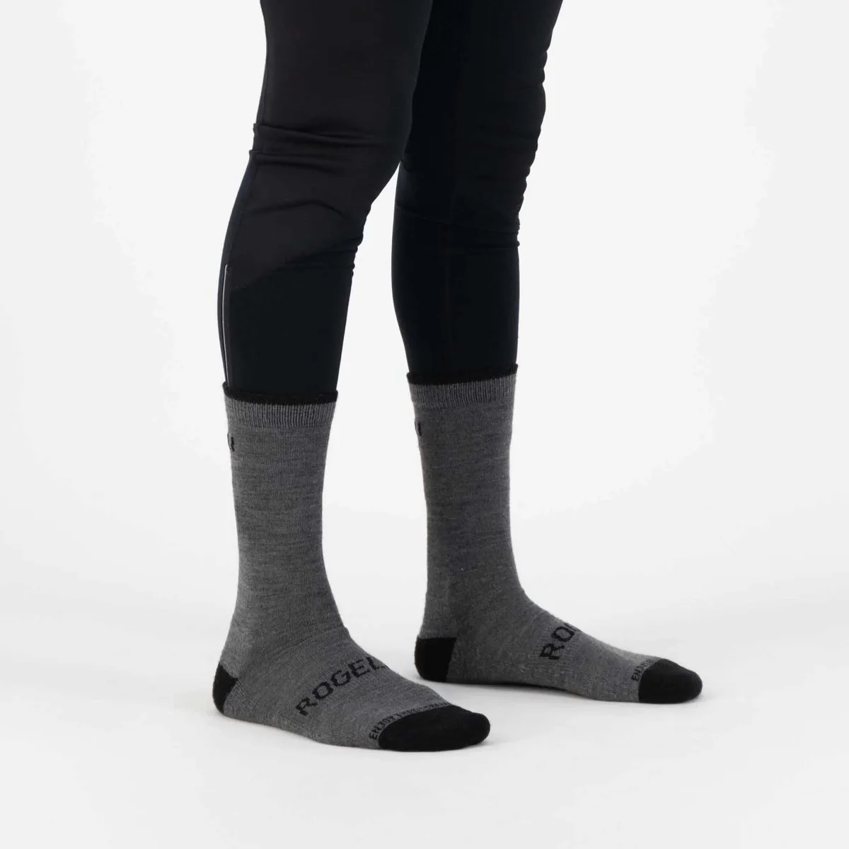 Merino Wol Winter Fietssokken - Grijs - Afbeelding 3