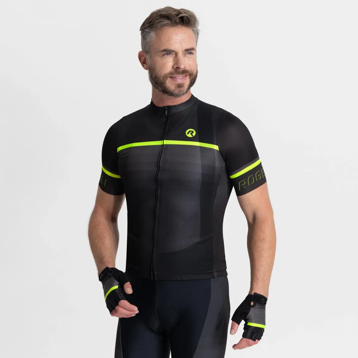 Hero II Fietsshirt Heren - Zwart/Grijs/Neon Geel - Afbeelding 3