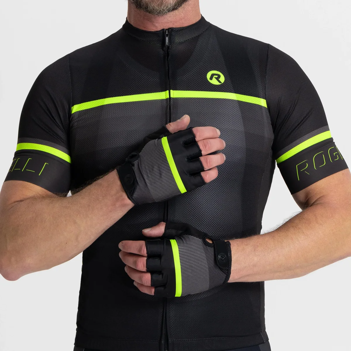 Hero II Fietshandschoenen Heren - Zwart/Grijs/Neon Geel - Afbeelding 3