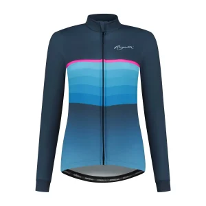Impress II Fietsshirt Lange Mouw Dames - Blauw/Roze
