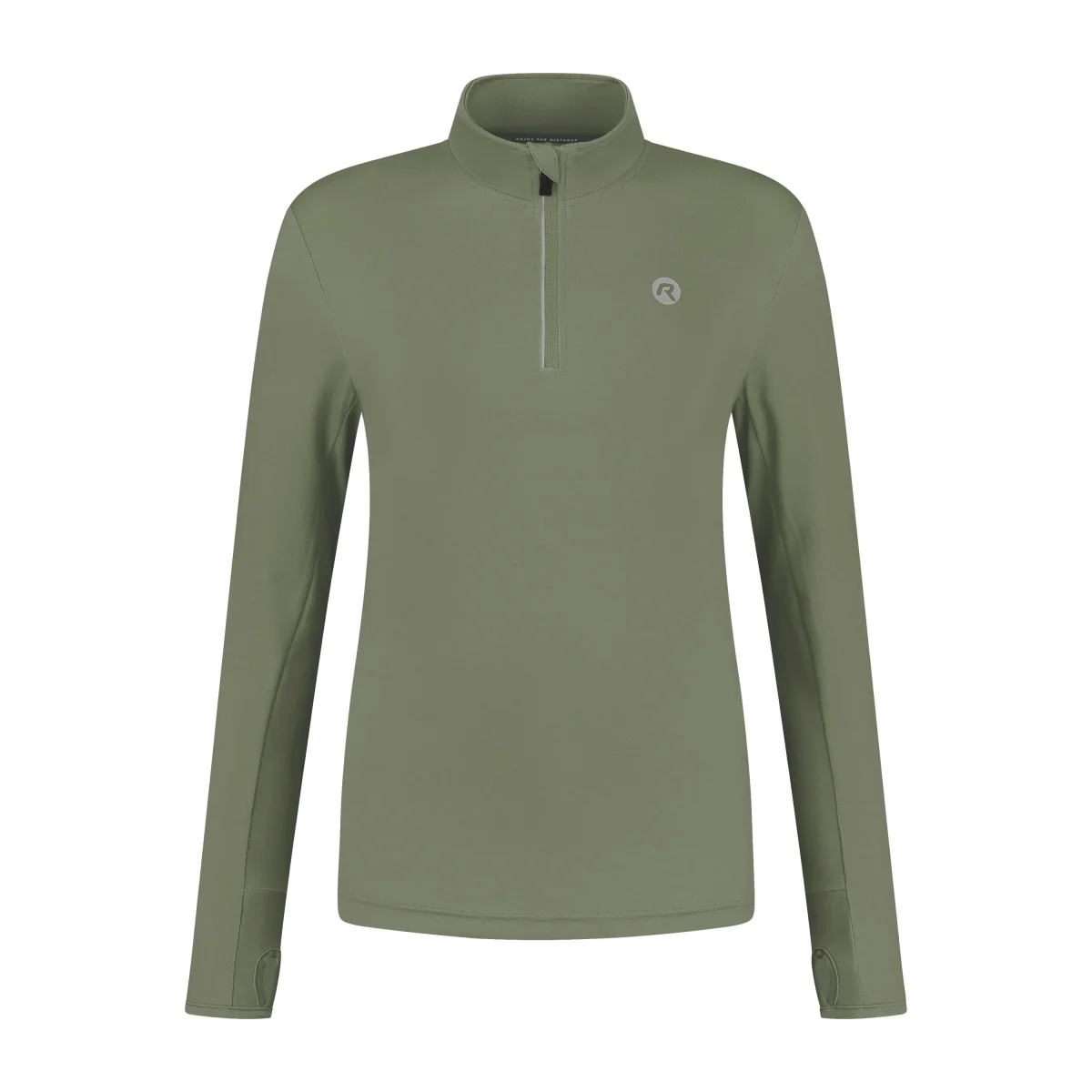 Core Hardlooptop Lange Mouw 1/2 Zip Dames - Legergroen