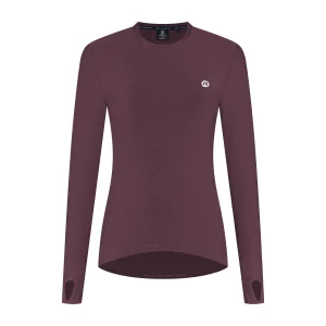 Essential Hardlooptopshirt Lange Mouw Dames - Aubergine