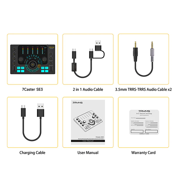 7RYMS 7CasterSE3 voor Podcast, Streaming, Gaming en Muziek - Met 2x XLR - Afbeelding 4