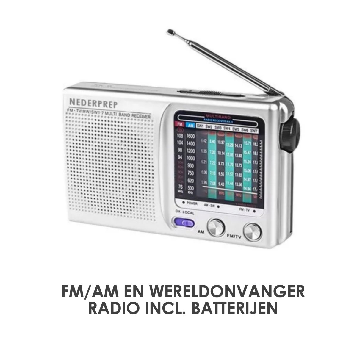 Noodpakket ‘denk vooruit’ met EHBO, radio, zaklamp, noodrantsoen, fluitje, powerbank, overlevingspakket oorlog & stroomuitval, survivalset - Afbeelding 9