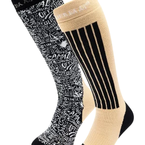Ski Socks 2-pack | Black Multi